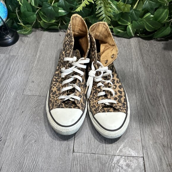 Converse Chuck Taylor All-Star High top Size 10 Womens Cheetah Print Shoes - Picture 2 of 9